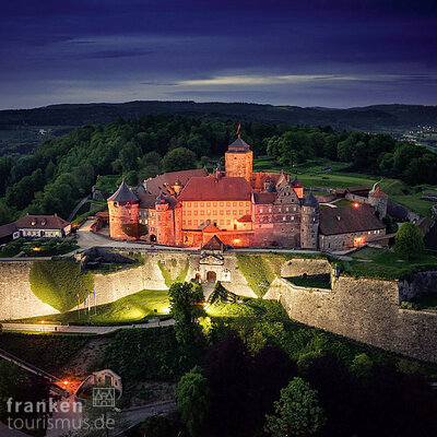 Festung Rosenberg bei Nacht (Kronach/Frankenwald)