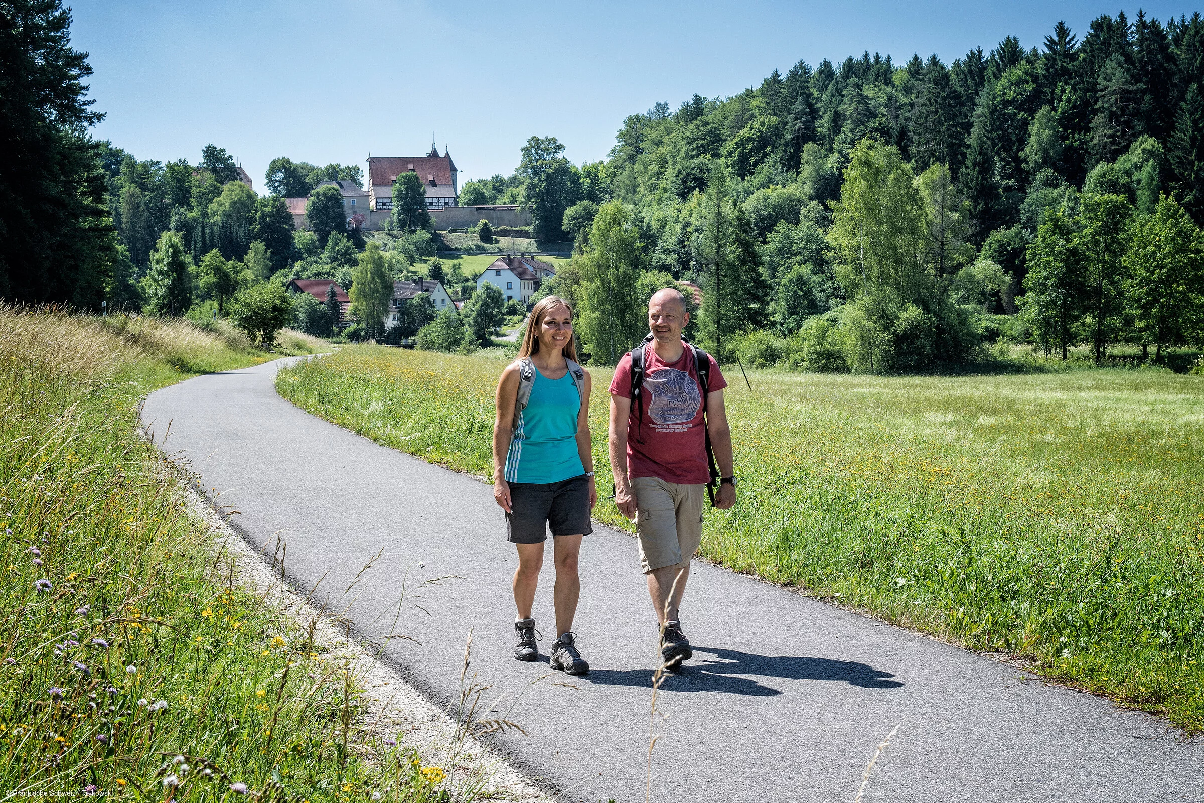 Aufseßtal bei Schloss Oberaufseß (Aufseß, Fränkische Schweiz)