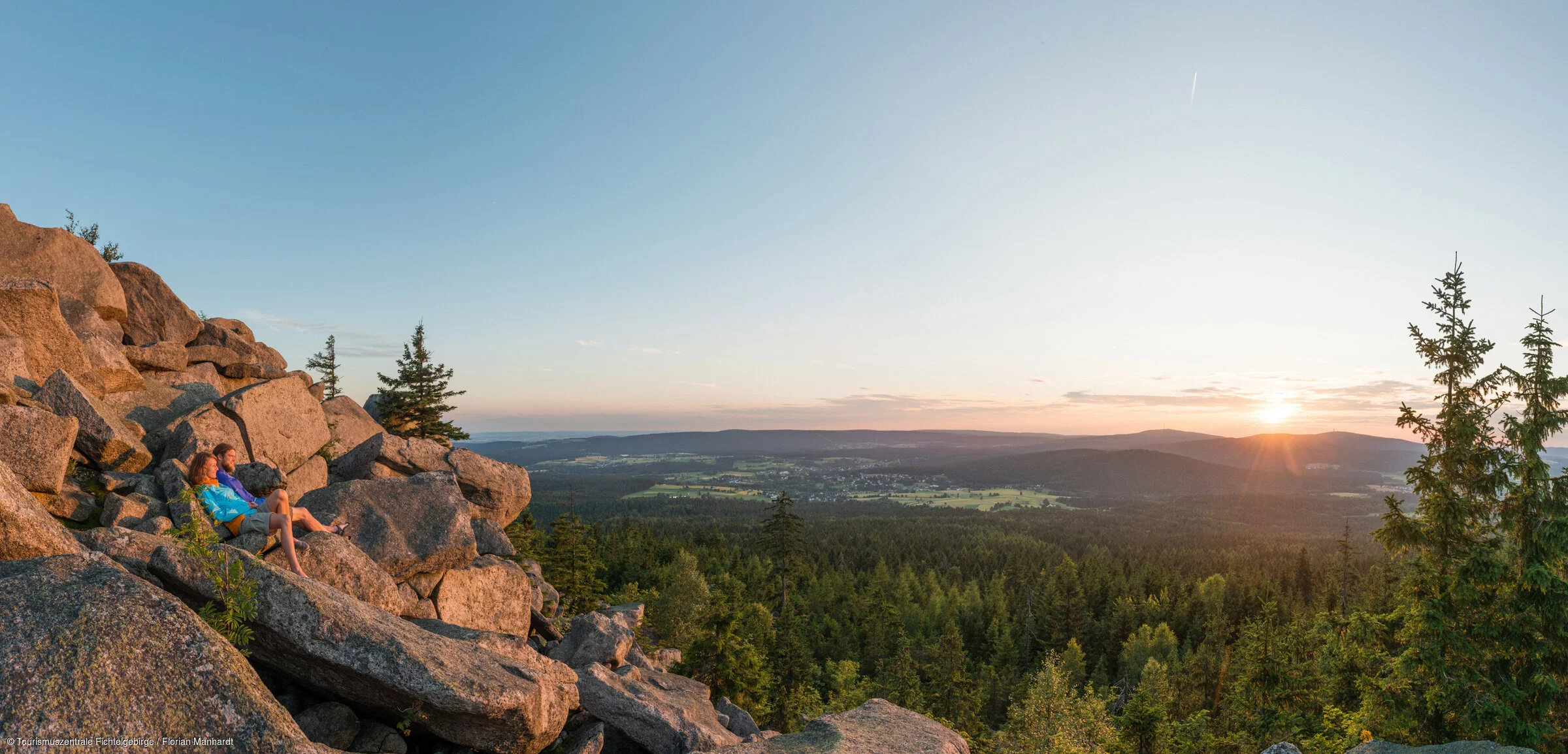 Kösseine Blockmeer Panorama (Fichtelgebirge)