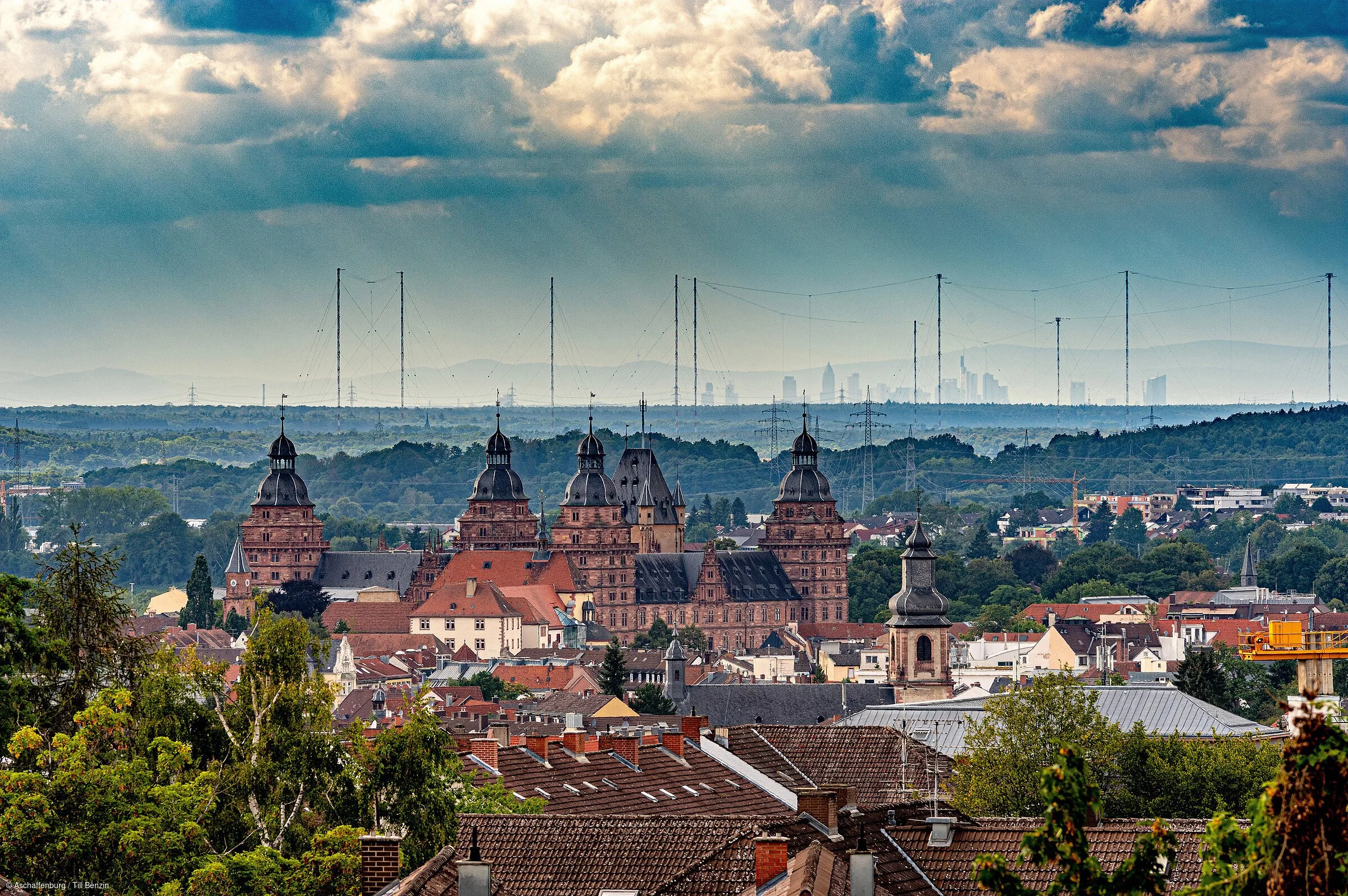 Schloss Johannisburg Skyline Frankfurt (Aschaffenburg, Spessart-Mainland)