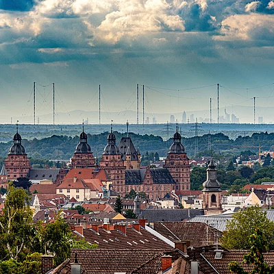 Schloss Johannisburg Skyline Frankfurt (Aschaffenburg, Spessart-Mainland)