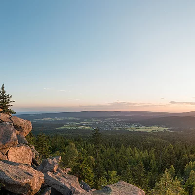 Kösseine Blockmeer Panorama (Fichtelgebirge)