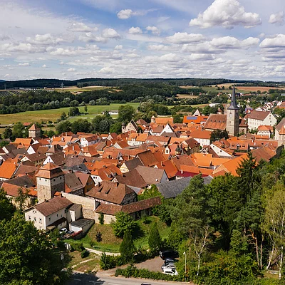 Panoramablick über Seßlach (Seßlach, Coburg.Rennsteig)