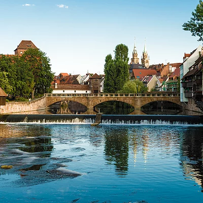 Pegnitz Nürnberg mit Maxbrücke (Nürnberg/Städteregion Nürnberg)