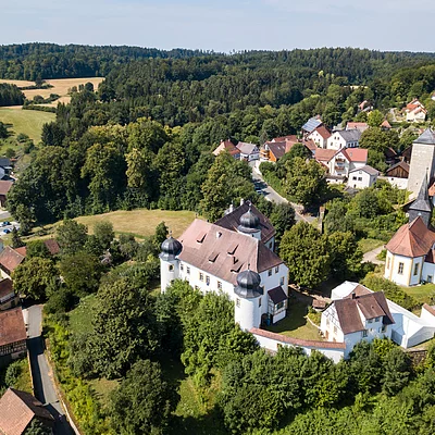 Aufseß von oben (Aufseß, Fränkische Schweiz)