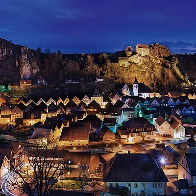 Nächtliches Pottenstein (Pottenstein, Fränkische Schweiz)