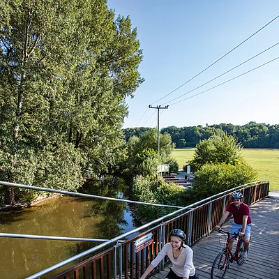 Am Zusammenfluss von Rotem und Weißem Main (Kulmbach, Frankenwald)