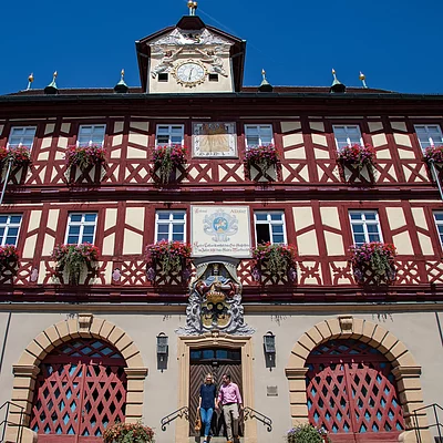 Stadtimpressionen mit Adam-Riese-Rathaus (Bad Staffelstein/Obermain Jura)