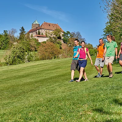 Wanderung vor der Burg Colmberg (Colmberg/Romantisches Franken)