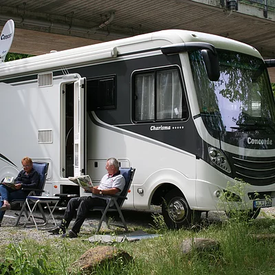 Wohnmobilstellplatz an der Taubermündung in Wertheim