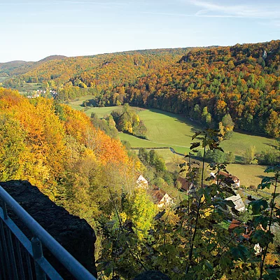 Burg Egloffstein, Blick aufs Trubachtal