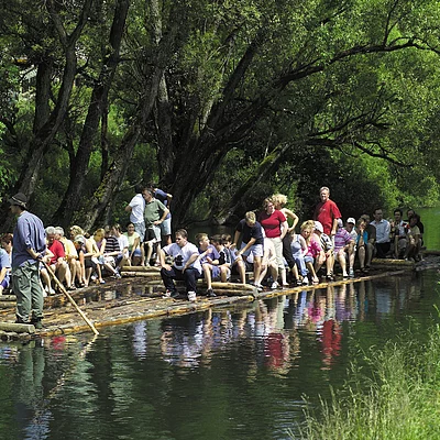 Floßfahrt auf der "Wilden Rodach", Wallenfels
