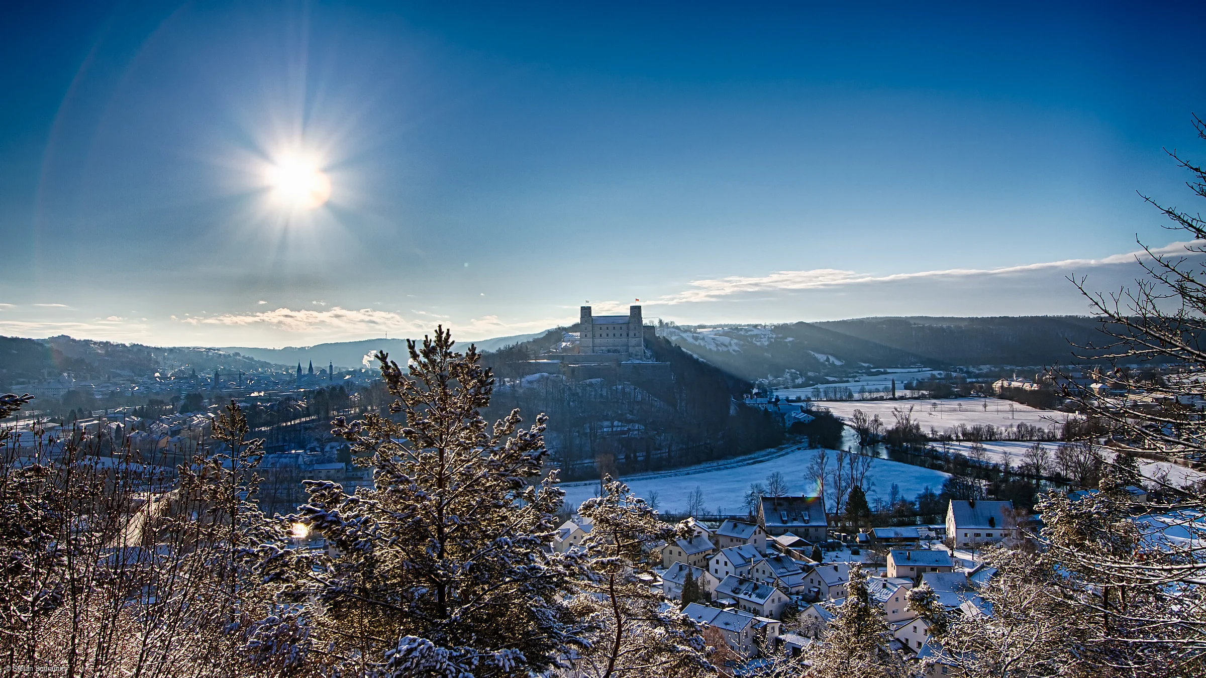 Willibaldsburg im Winter (Eichstätt, Naturpark Altmühltal)