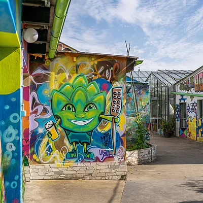 Graffiti im Hopfengarten Bamberg