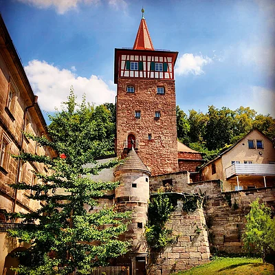 Stadtansicht Roter Turm