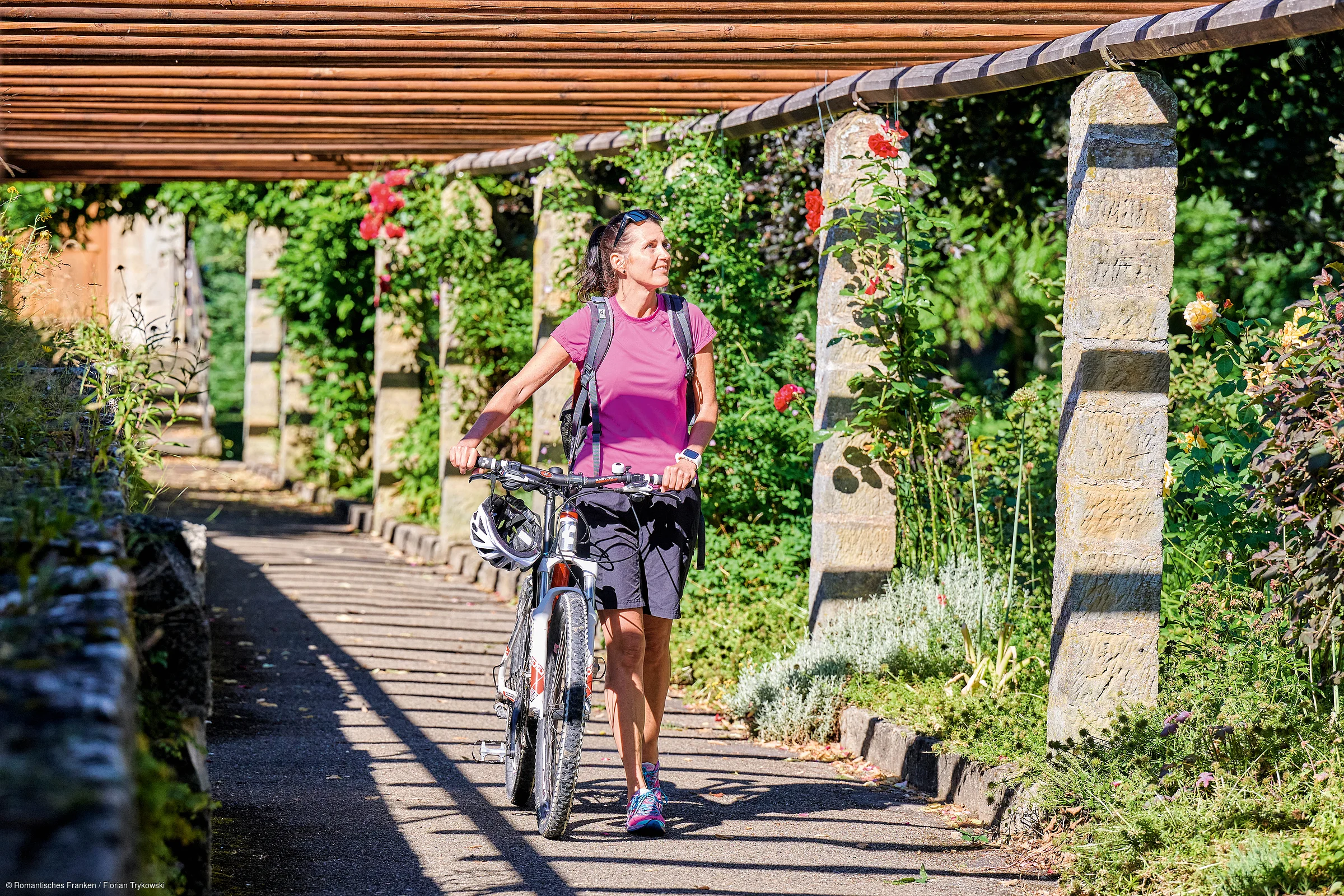 Auf dem Tauber Altmühl Radweg in Rothenburg o.d.Tauber