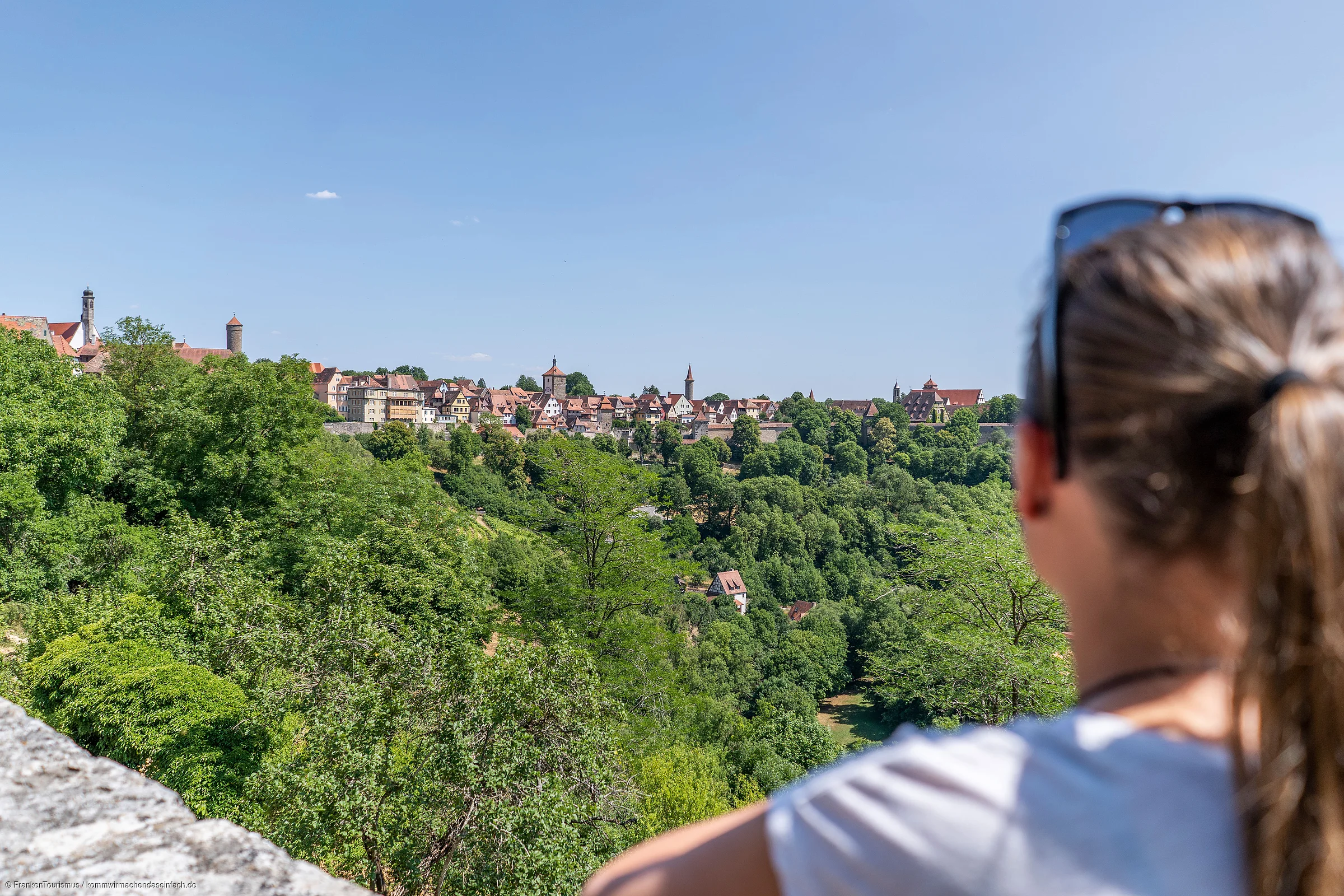 Blick auf das Spitalviertel in Rothenburg ob der Tauber