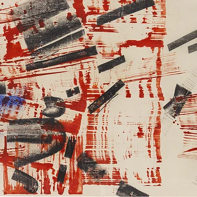 Herbert Zangs, Scheibenwischer-Reihung, 1957