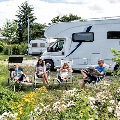Mit dem Wohnmobil unterwegs (Schweinfurt, Fränkisches Weinland) Wohnmobil