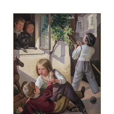 Eduard von Engerth, Raufende Buben, 1842