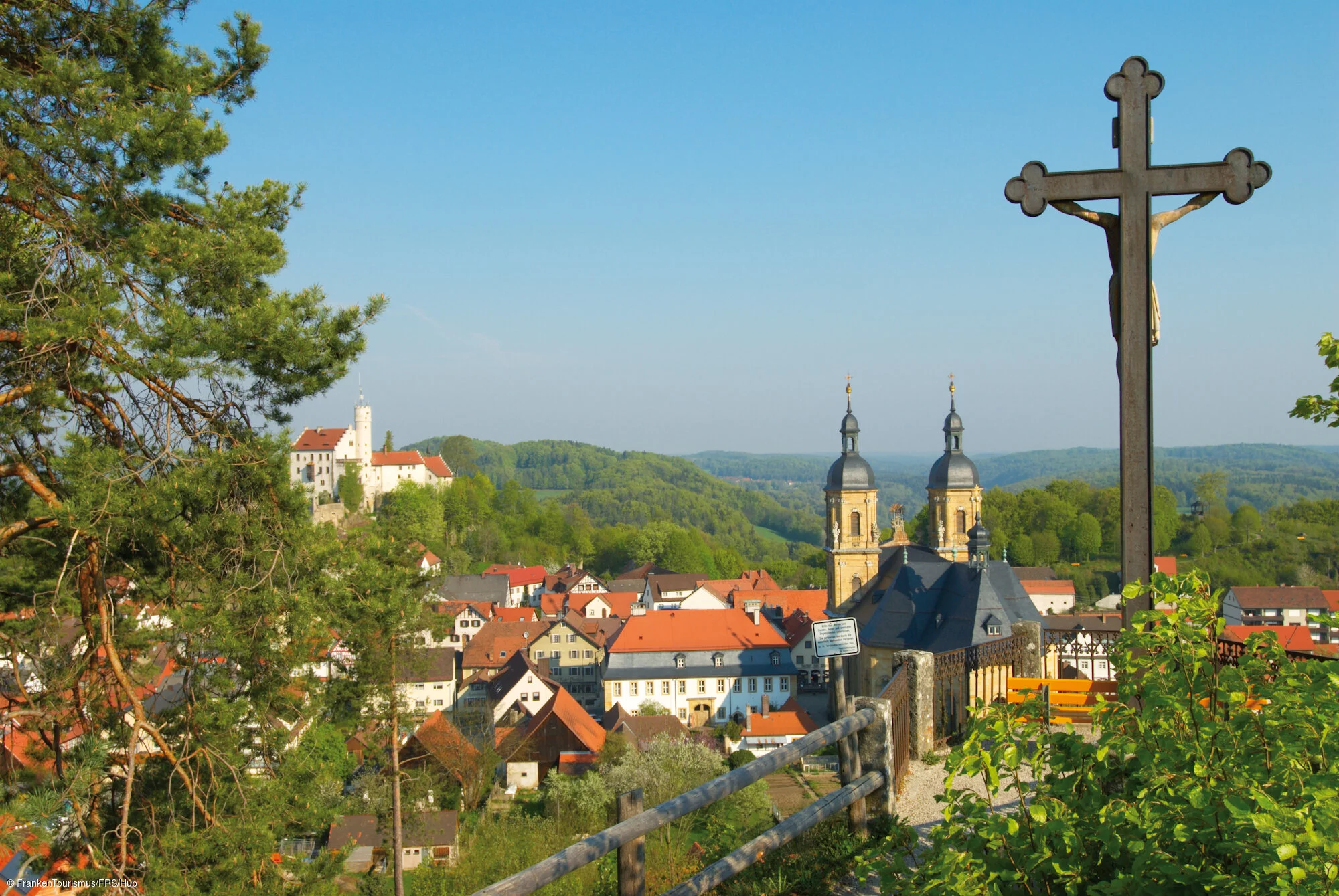 Wallfahrer und Ort Gößweinstein