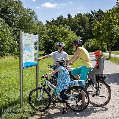 Fahrradtour mit E-Bikes am Großen Brombachsee (Fränkisches Seenland)